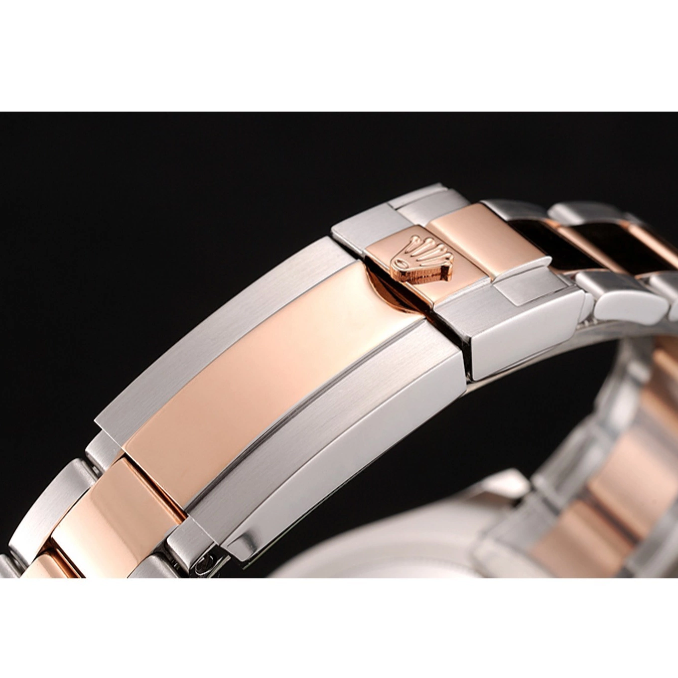 Aaa replica watch Bracelet Master Two Tone Rose Gold Steel Rolex Dial 1453864 Yacht Stainless 0716